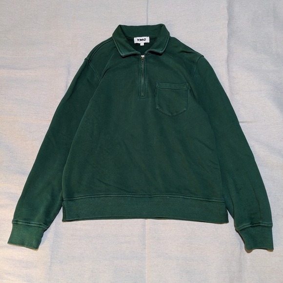 YMC Pocket Quarter Zip Sweater mens M - Picture 2 of 11